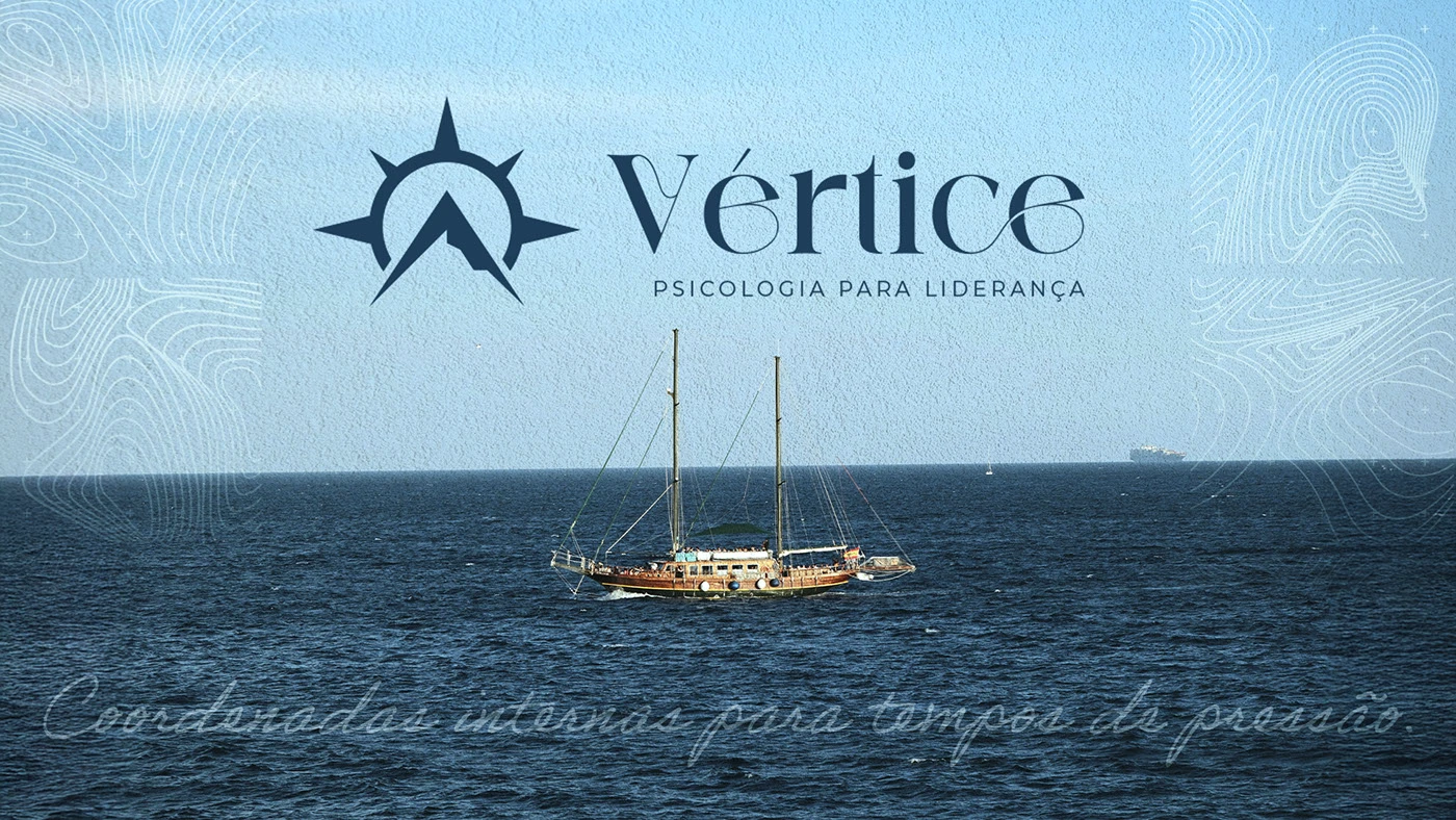 Key visual da Vértice — identidade visual para clínica de psicologia para líderes e executivos